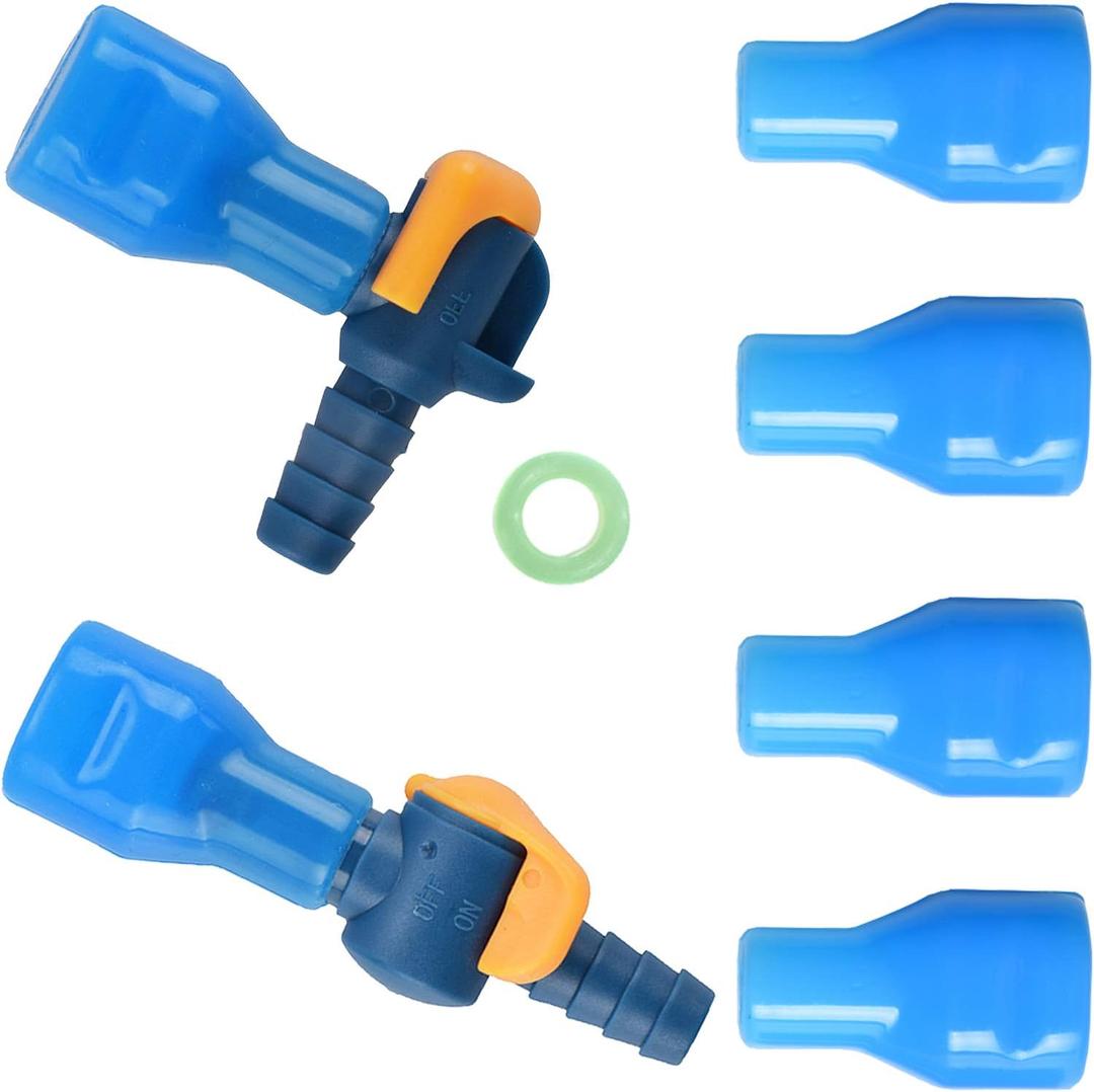 J.CARP ON-Off Switch Bite Valve Tube Nozzle Replacement for Water Bladder (7 Parts, Classic Model)