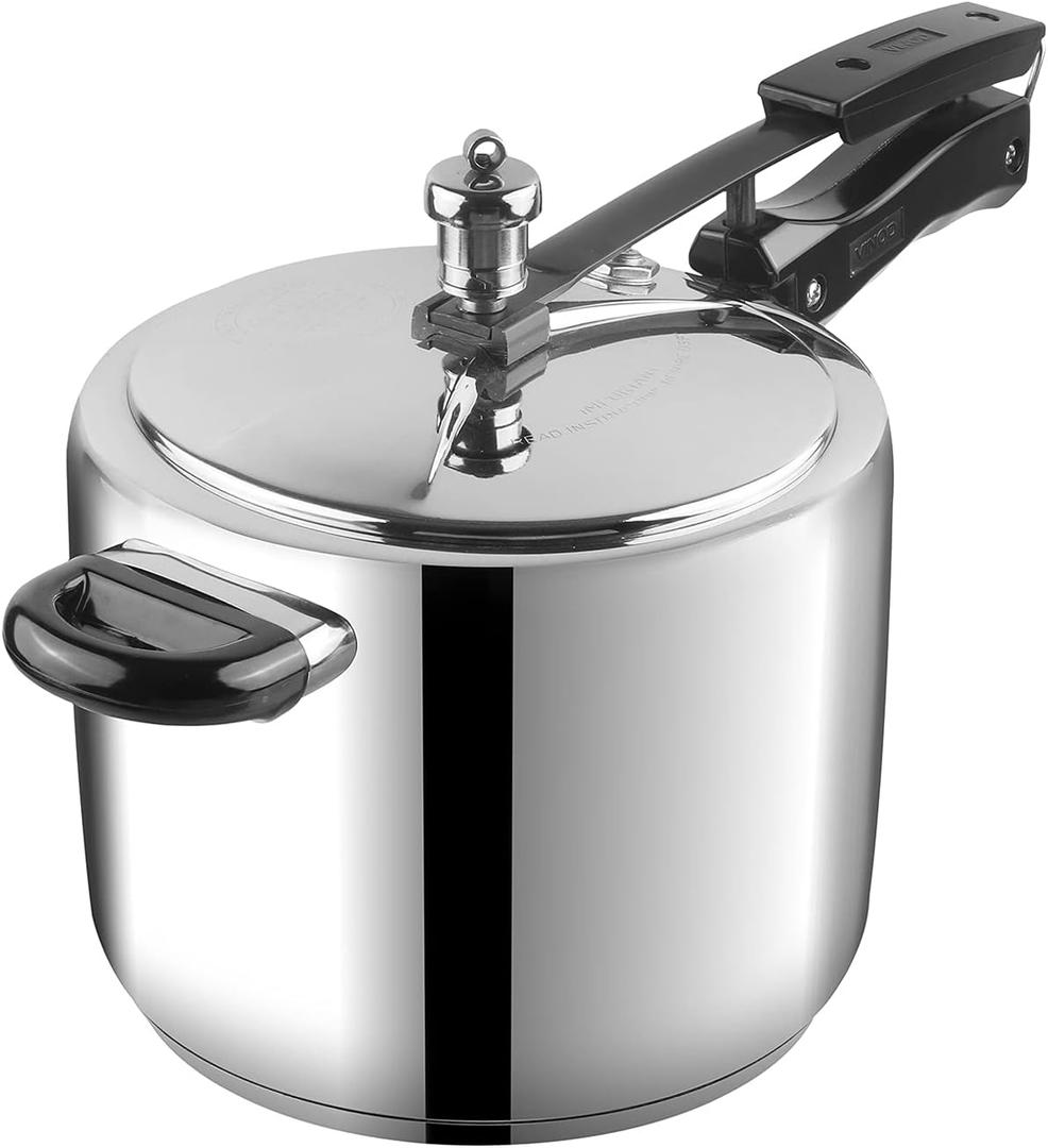 Vinod Pressure Cooker Stainless Steel  Inner Lid - 7 Liter  Sandwich Bottom  Indian Pressure Cooker  Induction Friendly Cooker  Best Used For Indian Cooking, Soups, and Rice Recipes, Quinoa (7.4 Quarts)