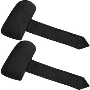 Marsui 2 Pcs Chaise Lounge Headrest Pillow Beach Chair Pillow for Adult Outdoor All Weather Patio Swim Pool Sunbathing Recliner Neck Rest Cushion Supplies with Non Slip Weighted Tail(Black)
