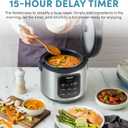 AROMA Digital Rice Cooker, 4-Cup (Uncooked) / 8-Cup (Cooked), Steamer, Multicooker, Slow Cooker, Oatmeal Cooker, Auto Keep Warm, 2 Qt, Stainless Steel Exterior