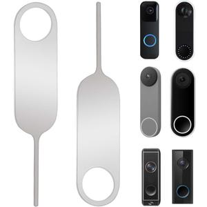 2-Pack Doorbell Key Tool, Doorbell Opening Pin Tool, Release Removal Pin Security Key Replacement Tool Compatible with Arlo, Nest and Eufy Video Doorbell Remove Doorbell Mount and Battery Replacement