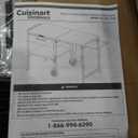 Cuisinart Prep n Cook Outdoor Table and Grill Stand, Stainless Steel Folding Table with Wheels, 48 x 24 Prep Station for Home BBQ, Tailgates, Cookouts