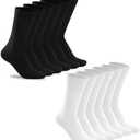 HAVE A TREE Mens Dress Socks White Long Socks For Business Men Casual Socks 3-12Pack