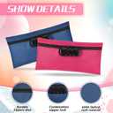 LEIFIDE 6 Pcs Money Bag with Lock and Zipper 11 x 5.5 Inches Lockable Storage Bag Cash Accessories Pouch for Storing Coins Checks Documents(Colorful)