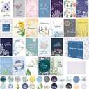 24 Unique Sympathy Cards with Envelopes and Stickers, Assortment Floral Butterflies Condolence Cards with Greetings Inside, Watercolor Boxed Sympathy Cards Bulk to Support Friends and Family