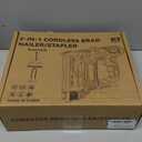 Cordless Brad Nailer 2-in-1 Compatible with Milwaukee 18V Battery, 5/8 to 1-1/4 Inch 18 Gauge Nail Gun with 2000 Nials for Wood Carpentry, Powered Electric, 2 Mode, Tool Only