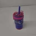 REDUCE 14 Oz Coldee Kids Tumbler with Lid and Straw - Coldee Insulated Travel Mug - Spill-Proof, Sweatproof Stainless Steel, BPA-Free - Includes Handle, Reusable Silicone Straw - Unicorn Magic