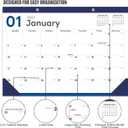 8 x COMIX Desk Calendar 2026-2027, 17" x 12" Monthly Desktop Planner Pad with Frosted Cover, 18 Months July 2026 to December 2027, Thick 120 GSM Paper for Office School Home
