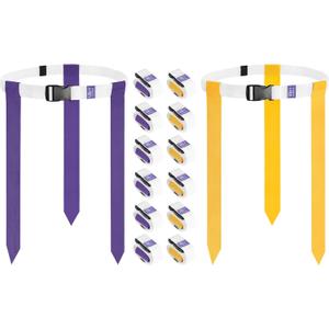 Flag Football Belts, 14 Player White Flag Football Set with 42 Flags for Adult Youth Kids Training