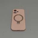 Mag-Ring Designed for iPhone 17 Case, Liquid Silicone [Moisturizing Factor] Extreme Soft Slim Phone Case with Stand [Compatible with MagSafe] for 17 6.3 inch Men Women, Pink