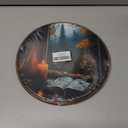 Giosve Vintage Moody Fall Rainy Round Wall Art Canvas Framed Poster, Dark Academia Moody Autumn Bookish Hanging Wall Sculptures for Home Bedroom Reading Room Library Decor, 10x10 Inch