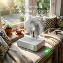 Mydash Desktop CD Player with Bluetooth 5.4 Transmitter & Receiver, FM Radio, Ambient Lighting, Sleep Timer, HiFi Speakers, Aesthetic Home Audio System for Kpop & Audiophiles, White