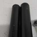 Ivilon Side Window Curtain Rod - End Cap Style Design 1 Inch Pole. 16 to 28 Inch Color Black