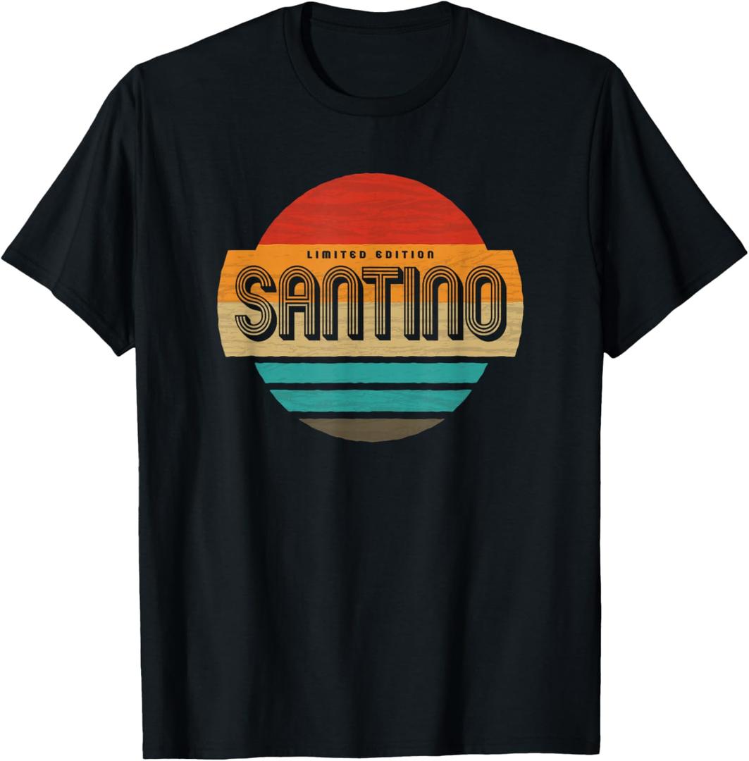 Santino Name Retro Vintage Sunset Limited Edition T-Shirt Medium