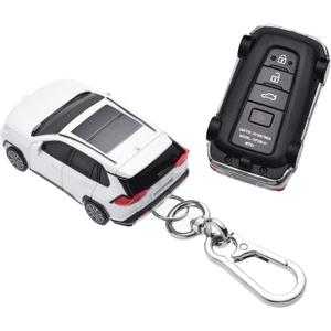 for Toyota Key Fob Cover Car Styling Protection Key Shell-Key fob case compatible with Toyota Camry Corolla RAV4 Highlander Avalon C-HR GT86 Prius Smart Remote Key-Light White
