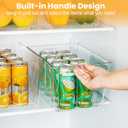 YIHONG Clear Plastic Storage Bins, 8 Pack Pantry Organizer Bins with Handle for Kitchen, Freezer,Cabinet,Closet Organization and Storage (11.2x7.5x6)