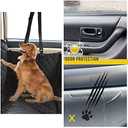 Vailge Dog Seat Cover for Back Seat, 100% Waterproof with Mesh Window, Scratch Prevent Anti-slip Dog Car Hammock, Standard (Black)