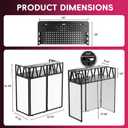 Portable DJ Booth, 2-Tier Foldable DJ Table Stand, DJ Facade Booth Table, 40" x 20" - Double Layer