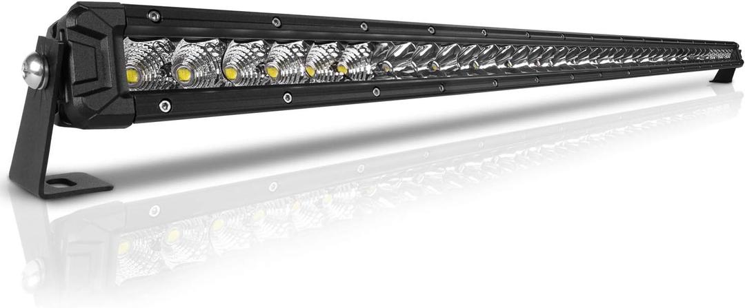 42 Inch LED Light Bar Single Row Flood & SpotBeam Combo 40000LM Off Road LED Light Bar Driving Light for Pickup SUV ATV UTV Truck Roof Bumper
