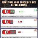 Truck Bed Mat Fit for 2002-2018 Dodge RAM 1500 & 2002-2024 Ram 2500/3500 & 2019-2024 1500 Classic Accessories 6.4FT All Weather Protection TPE Heavy Duty Bed Liners