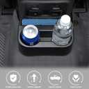 Jimen for Bronco Cup Holder, Rear Dual Cup Holder Back Seat Drink Holder Organizer Storage Tray Compatible with Ford Bronco 4 Door 2021-2023