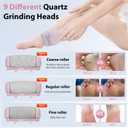 AdamPark Electric Callus Remover for Feet, Rechargeable Portable Electronic Foot Callus Remover 2-in-1 Wet/Dry Foot Scrubber Electric Toot File for Hard Cracked Dry Dead Skin（Pink）