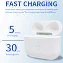 Wireless Charging Case Replacement for air pods 3rd Generation, for Air Pods 3 Charger Case with Bluetooth Pairing Without Earbuds, White