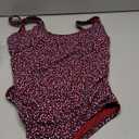 Amazon Essentials Women's One-Piece Coverage Swimsuit ((Brick Red Leopard), Small