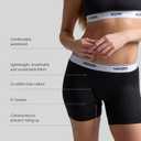 Woxer Boxer Shorts for Women - 5" Baller Boy Shorts Underwear, Soft Modal, Chafe Free - Breathable & Moisture-Wicking (Black)