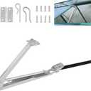 Greenhouse Vent Automatic Opener Solar Heat Sensitive, Auto Roof Vent Opener Greenhouse Accessories Roof Vent Auto Opener, Greenhouse Window Opener Ventilation, Lifts 15 Lbs (1, Shiny Silver)
