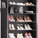 Shoe Rack with Covers - 9 Tiers Tall Shoe Rack Organizer Large Capacity Shoe Shelf Lightweight, and Space-Saving Shoe Rack is Perfect for Storing Shoes in Garages, Hallways, and Balconies