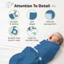 3-Pack Organic Baby Swaddle Sleep Sacks - Swaddles for Newborns, Infant 0-3 Months, Baby Girls, Boys, Soft & Snug Newborn Sleep Sack, Nursery Swaddling Blankets (Frost, OS)