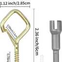 50 PCS Gold Eye Screw Hooks for Hanging Heavy Duty with Safety Buckle.Metal Ceiling Hooks for Hanging Plants Cup Wind Chime Bird Feeders Patio Lights At Indoor&Outdoor
