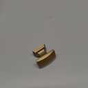 Amerdeco 10 Pack Champagne Bronze Cabinet Pulls & Knobs - 1-1/8 Inch Single Hole Square Drawer Pulls for Bathroom Cabinets ZH0011