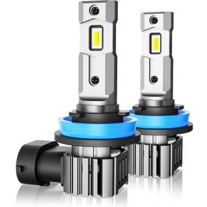 H11 Bulbs, 60W 16000LM Fog Lights, Super Bright Cool White Light Bulbs, Plug & Play, Pack of 2