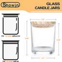 Thick Candle Jars for Making Candles 16 Pcs, 7 OZ Empty Jars with Wood Lids for Candle Making, Sample Container, Clear