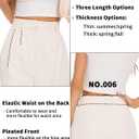 FUNYYZO Wide Leg Pants Women's High Elastic Waisted in The Back Business Work Trousers Long Straight Suit Pants (Black, S)