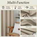 Gwine Blackout Curtains for Bedroom 54 Inches Long - Thermal Insulated Noise Reducing Window Curtain Panels, Room Darkening Curtain Drapes for Living Room, 2 Panels, Each W40 x L54, Biscotti Beige