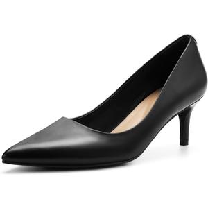 ZURIN Women's Pointed Toe Comfortable Stiletto Heels Closed Toe Dress Pumps Shoes for Wedding Work Office Business 2 1/2 inch (Black)