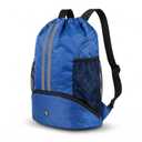 Thorza Drawstring Backpack, Water-Repellent, Shoe Compartment, Cyanine Blue