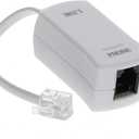 InstallerParts DSL Modem Phone Filter - for Interference Elimination and Static Noise Blocker | for Answering Machine, Fax Machine, Telephones Landline Cordless | Single Pack, White (Ivory)