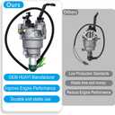 420cc 389cc GX390 Generator Carburetor Kit Huayi P27-1D Carb Kit OEM for Champion Predator Generac 439cc 459cc 6500 8750 9000 5500 7000 8000 7500 9500