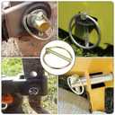 MBAIYO 10Pcs Heavy Duty Lynch Pin Assortment Kit with Ring, 1/4 Inch Pin Locks Round Carbon Steel Linch Pins Trailer Coupler Pins for Trailers Farm Tractors Trucks Lawn Mowers And Industrial Equipment