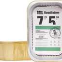 Aluminum Foil Pans, Heavy Duty Aluminum Pans, Disposable Aluminum Pans,Gold Foil Pans, Deep Container for Heating, Baking, Cooking, BBQs, Parties,Storing,Catering (930ml/31.4oz 5 Pack)