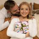 10 x RiukRaiu Valentine's Day Wrapping Paper for Men Women - Pink Gift Wrap Balloon Heart Envelope for Romantic Lovers Wedding - 4 Folded Sheets 28 X 40 Inch, Easy to Store