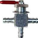 Cut-Off Fuel VALVES For Scag 2-Way 1/4" Barbs Steel Fuel Oil Gas Petcock in Line Valve 482212, E633347, 1-633347, Husqvarana 539102679 with Fuel Filter Kit