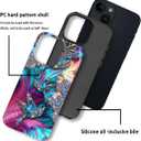 for iPhone 14 Plus Case with 2-in-1 Glossy All Inclusive Anti Fall Doublelayer Protection Soft TPU+PC Back Pattern Case Compatible with iPhone 14 Plus 6.7inch for Women Diamond Bird