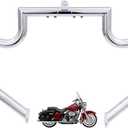 1.5" Crash Bar Engine Guard Highway Freeway Bar for Harley Davidson Touring Road King Street Glide Electra Glide CVO and Trike Models (Chrome, Fit for 1997-2008 Touring)