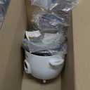 AROMA Rice Cooker, 3-Cup (Uncooked) / 6-Cup (Cooked), Small Rice Cooker, Oatmeal Cooker, Soup Maker, Auto Keep Warm, 1.5 Qt, White, ARC-393NG