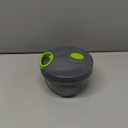 Ourokhome Manual Food Processor Vegetable Chopper, Portable Hand Pull String Garlic Mincer Onion Cutter for Veggies, Ginger, Fruits, Nuts, Herbs, etc., 500ml, Grey